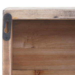 Wandregal HWC Hängeregal Holz massiv 65x16x13cm