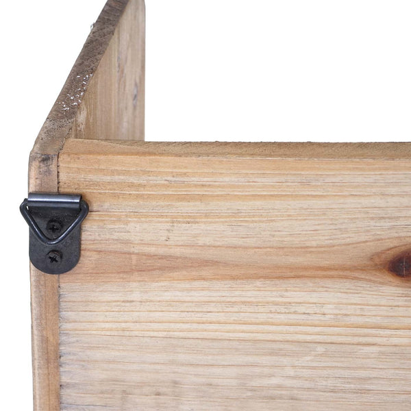 Wandregal HWC, Hängeregal Holz massiv Shabby-Chic 71x18x16cm