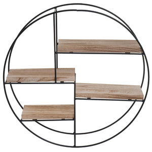 Wandregal HWC-K76 4 Regalböden Industrial 45x45x11cm