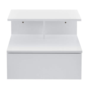 Nachttisch 40x35x31 cm Hängeschrank mit Schublade Weiss