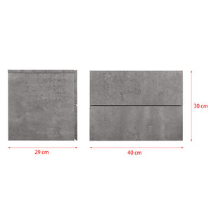 Nachttisch Amberg 40x29x30 cm Hängeschrank mit 2 Schubladen