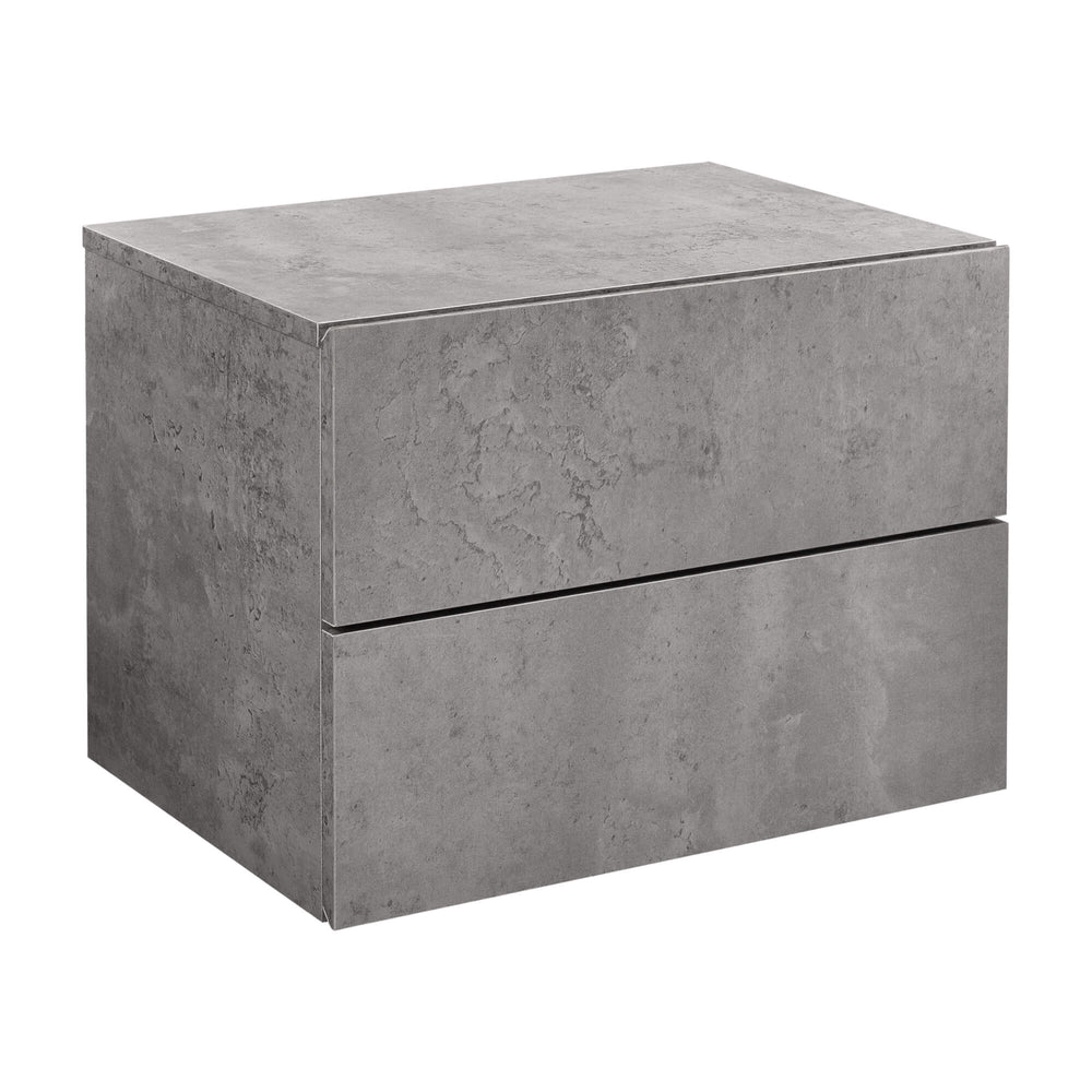 Comodino Amberg 40x29x30 cm, mobiletto pensile con 2 cassetti