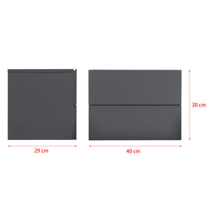 Nachttisch Amberg 40x29x30 cm Hängeregal mit 2 Schubladen