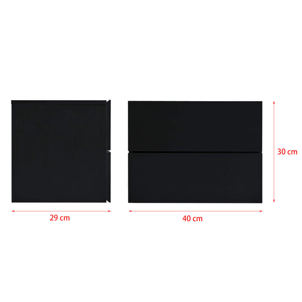 Nachttisch Amberg 40x29x30 cm Hängeregal mit 2 Schubladen