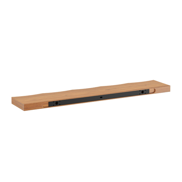 Wandregal Holz HYLLE 2er Set 100 x 19 x 4 cm natur