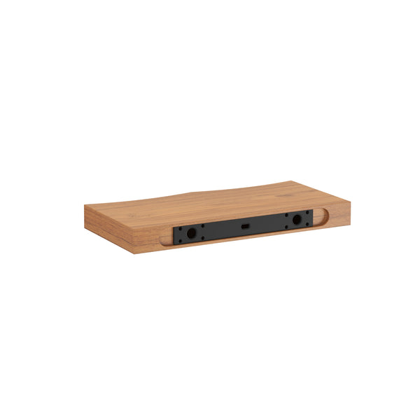 Wandregal Holz HYLLE 2er Set 40 x 19 x 4 cm natur