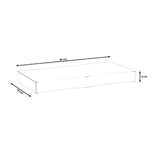 Wandregal Holz HYLLE 2er Set 40 x 19 x 4 cm natur