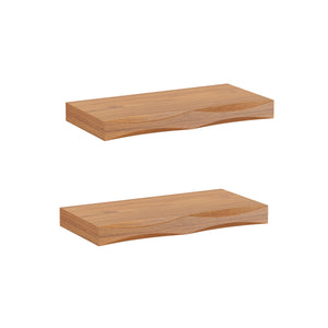 Wandregal Holz HYLLE 2er Set 40 x 19 x 4 cm natur