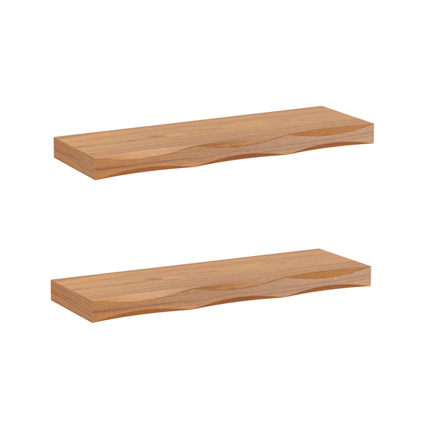 Wandregal Holz HYLLE 2er Set 60 x 19 x 4 cm natur
