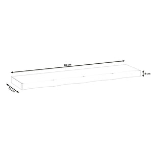 Wandregal Holz HYLLE 2er Set 80 x 19 x 4 cm natur