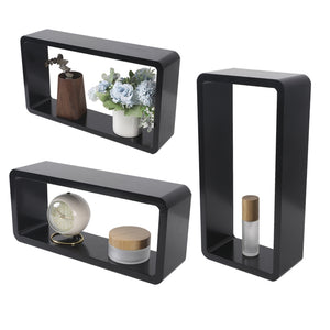 Wandregal NOVA 3er Set schwarz