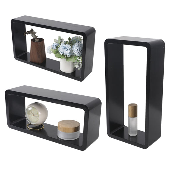 Wandregal NOVA 3er Set schwarz