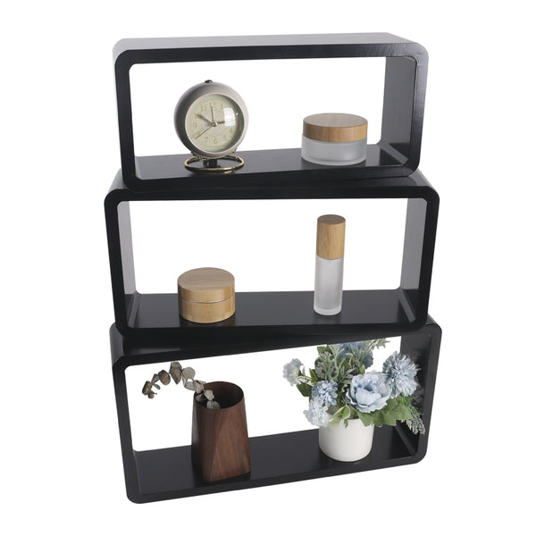 Wandregal NOVA 3er Set schwarz