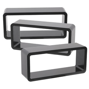 Wandregal NOVA 3er Set schwarz