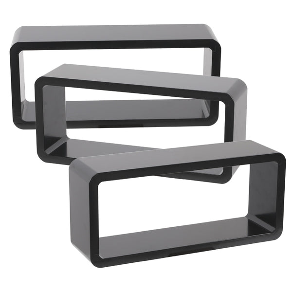 Wandregal NOVA 3er Set schwarz