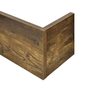 Wandregal Grimstad 119x18x55cm Dunkler Holzton