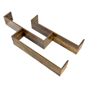Wandregal Grimstad 119x18x55cm Dunkler Holzton