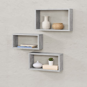 Wandregal Charleston 3er Set Betonoptik