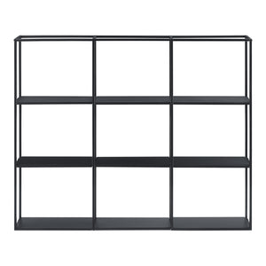 Wandregal Orlando Schwarz 130x18x110cm
