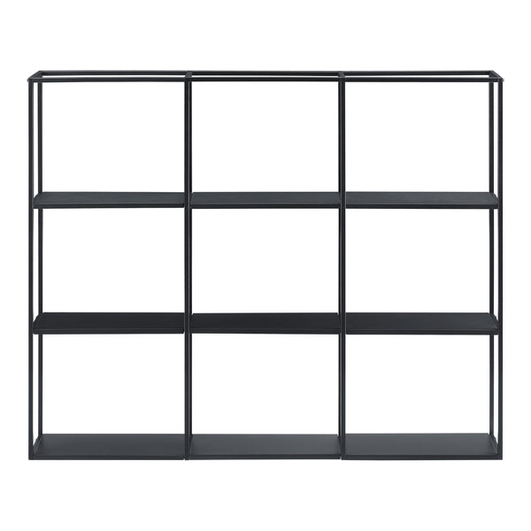 Wandregal Orlando Schwarz 130x18x110cm