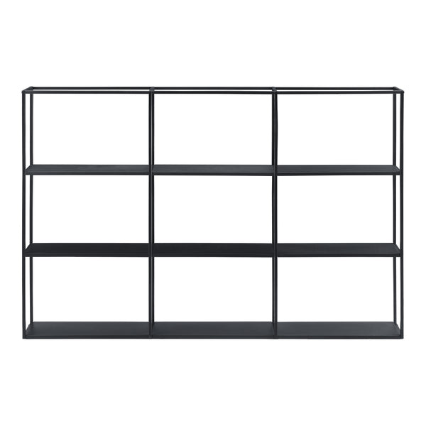 Wandregal Orlando Schwarz 160x18x110cm