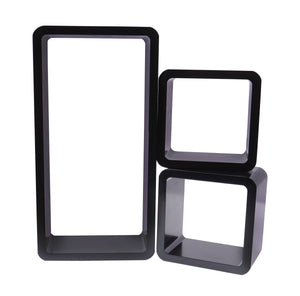 Wandregal SOLA 3er Set schwarz