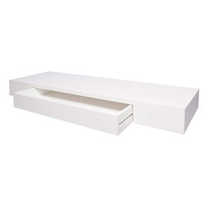 Wandregal Schweberegal 80x25x8cm weiss mit Schublade