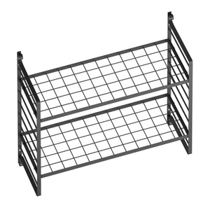 Wandregal Topfregal Eisen 76 x 30 x 62 cm schwarz
