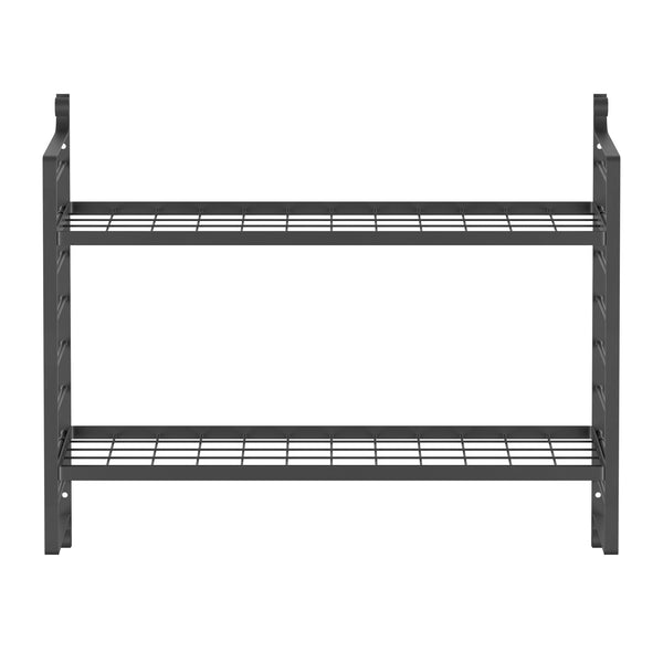 Wandregal Topfregal Eisen 76 x 30 x 62 cm schwarz