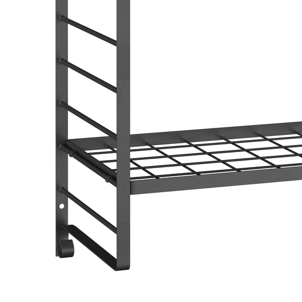 Wandregal Topfregal Eisen 76 x 30 x 62 cm schwarz