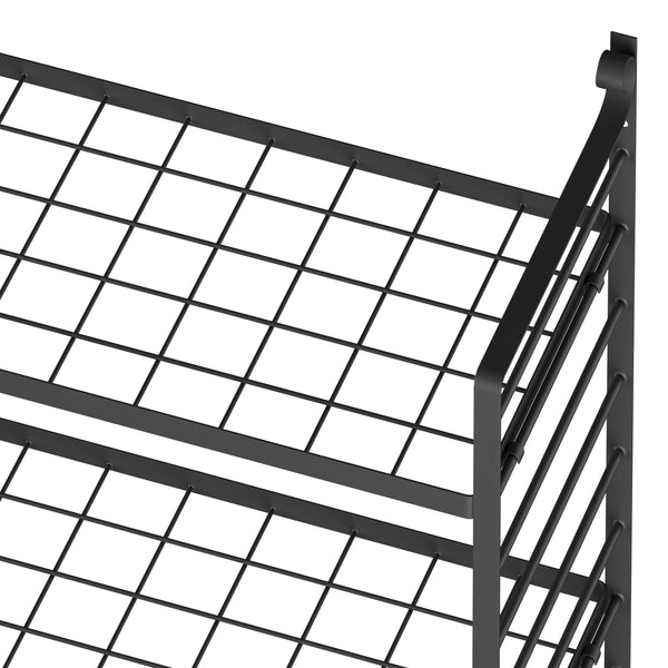 Wandregal Topfregal Eisen 76 x 30 x 62 cm schwarz