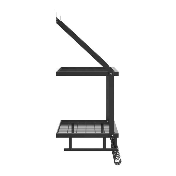Wandregal Topfregal Eisen 77 x 25 x 56 cm schwarz