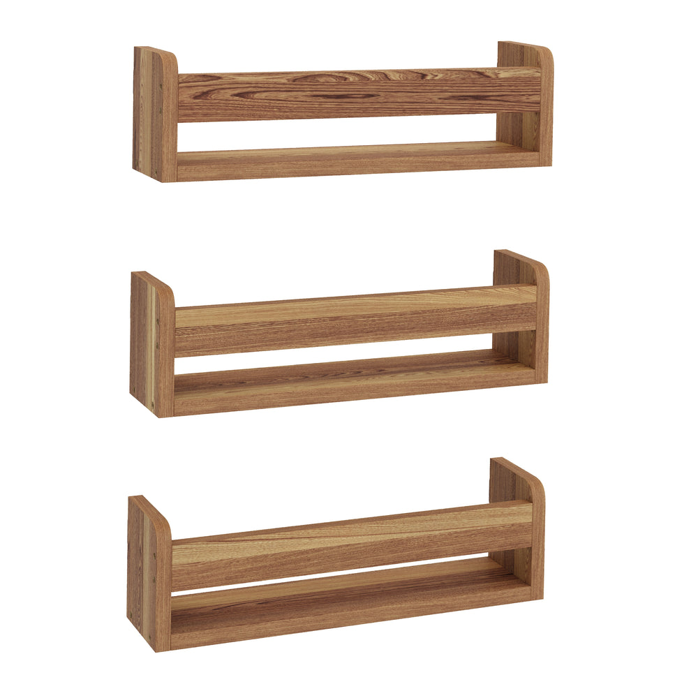 Mensola da parete VIVIEN, set da 3, marrone