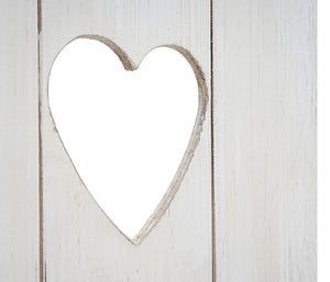 Wandregal Wandpaneel mit Körben Massivholz ~ shabby weiss 70x40cm