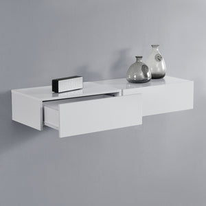 Wandregal Madison 2er Set Weiss Hochglanz 46x30x15cm