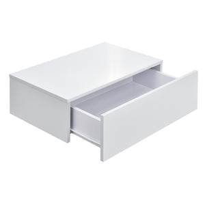 Wandregal Madison mit Schublade Weiss Hochglanz 46x30x15cm