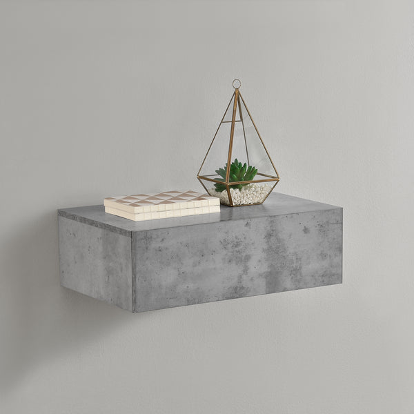Wandregal Madison 2er Set Beton-Optik/Dunkelgrau 46x30x15cm