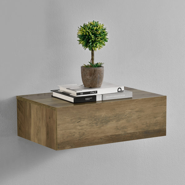 Wandregal Madison 2er Set Holzfarben/Weiss Matt 46x30x15cm
