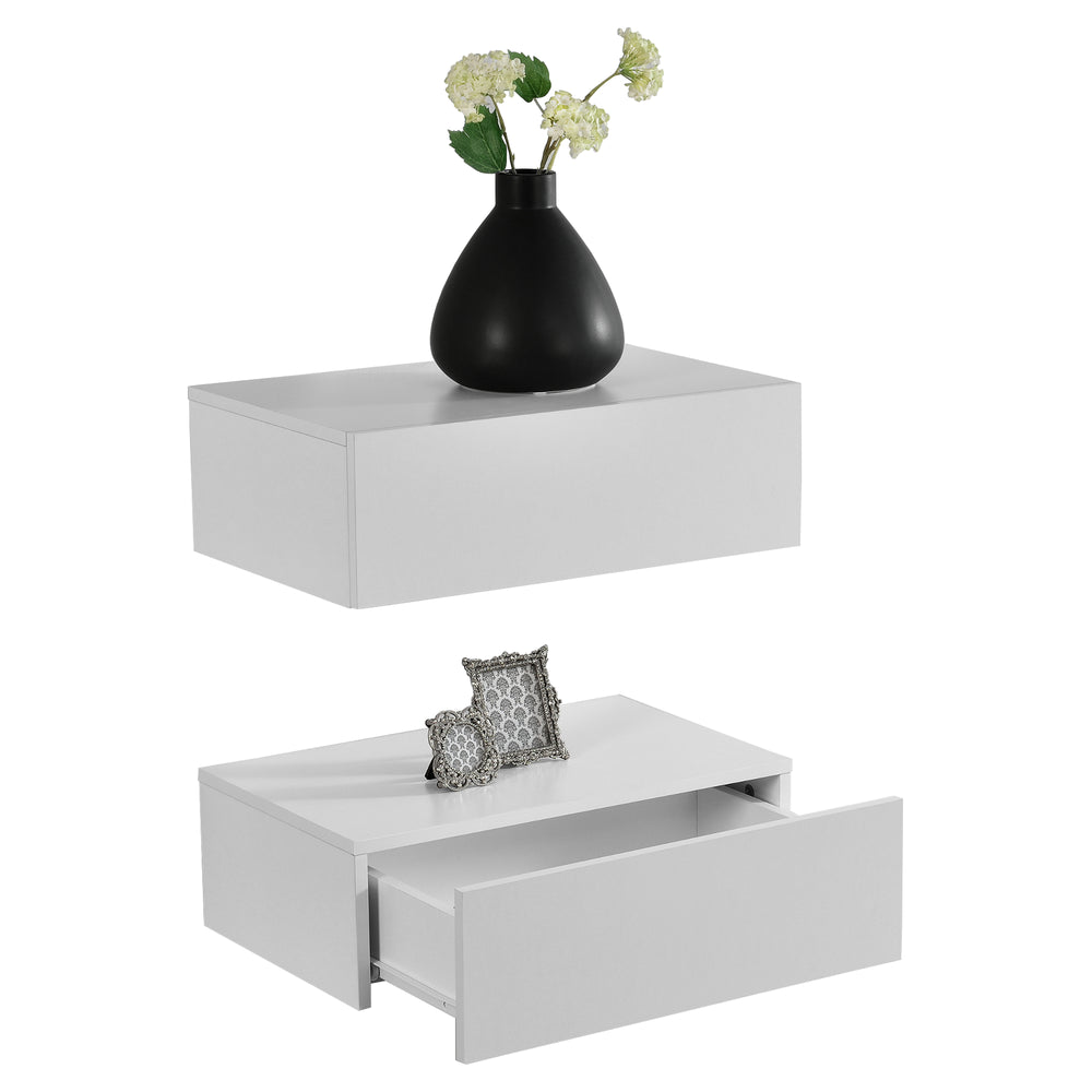 Mensola da parete Madison, set da 2, bianco opaco, 46x30x15cm