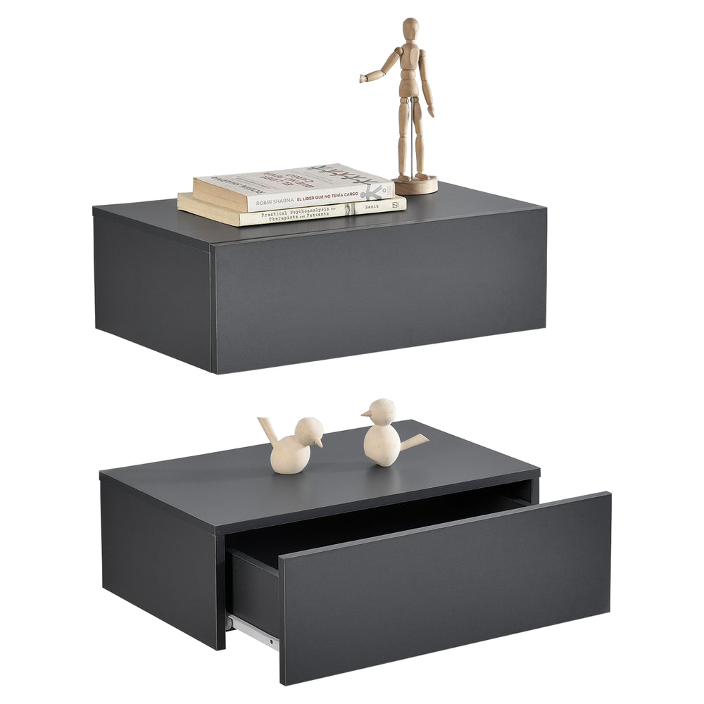 Mensola da parete Madison, set da 2, grigio scuro, 46x30x15cm