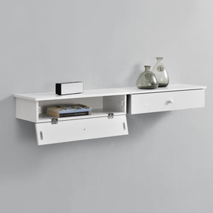 Wandregal Lincoln Weiss 2er Set mit Staufach