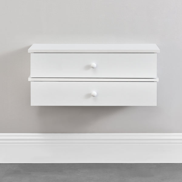 Wandregal Lincoln Weiss 2er Set mit Staufach