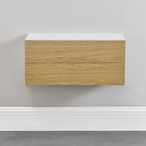 Wandregal Anchorage Weiss/Holz 2er Set mit Schublade