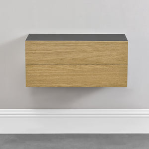 Wandregal Anchorage Schwarz/Holz 2er Set mit Schublade