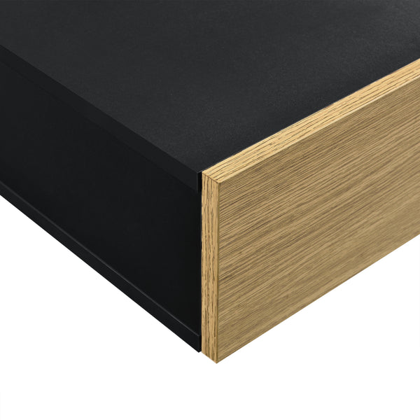 Wandregal Anchorage Schwarz/Holz 2er Set mit Schublade