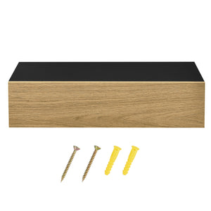 Wandregal Anchorage Schwarz/Holz 2er Set mit Schublade