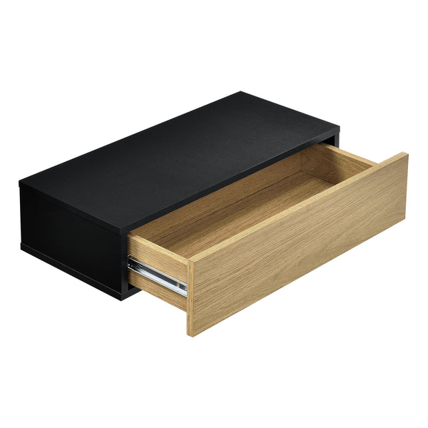 Wandregal Anchorage Schwarz/Holz 2er Set mit Schublade