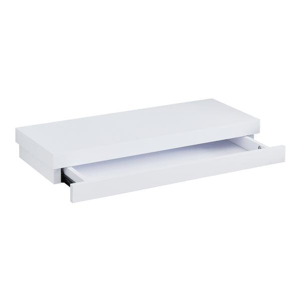 Wandregal Karkkila mit Schublade Weiss