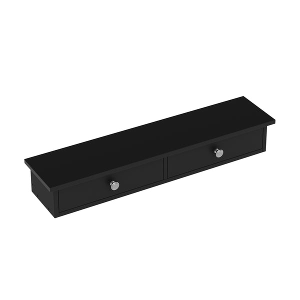 Wandregal TERESA 2 Schubladen 65 x 15 x 10 cm schwarz
