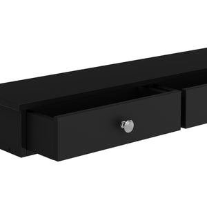 Wandregal TERESA 2 Schubladen 65 x 15 x 10 cm schwarz